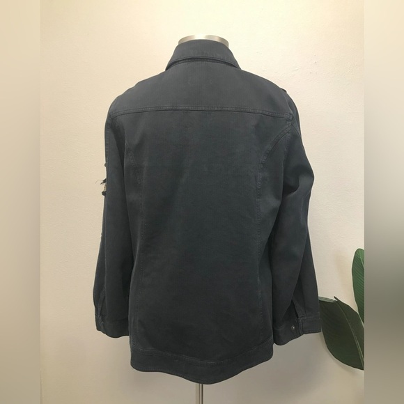 Torrid Black Twill Embellished Jacket - Size 14/16 (1) - Picture 5 of 7